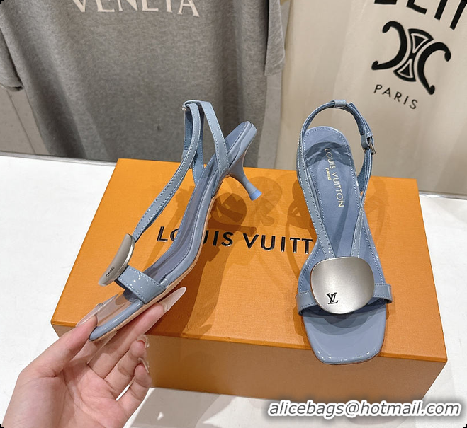 Good Product Louis Vuitton LV Treasure Sandal Bleu Ciel 60701013