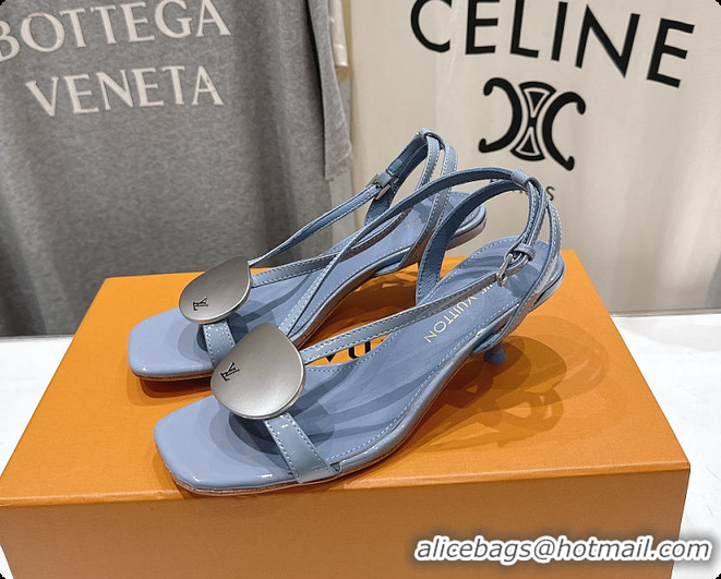 Good Product Louis Vuitton LV Treasure Sandal Bleu Ciel 60701013