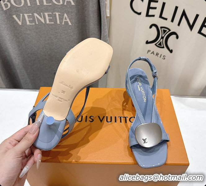 Good Product Louis Vuitton LV Treasure Sandal Bleu Ciel 60701013