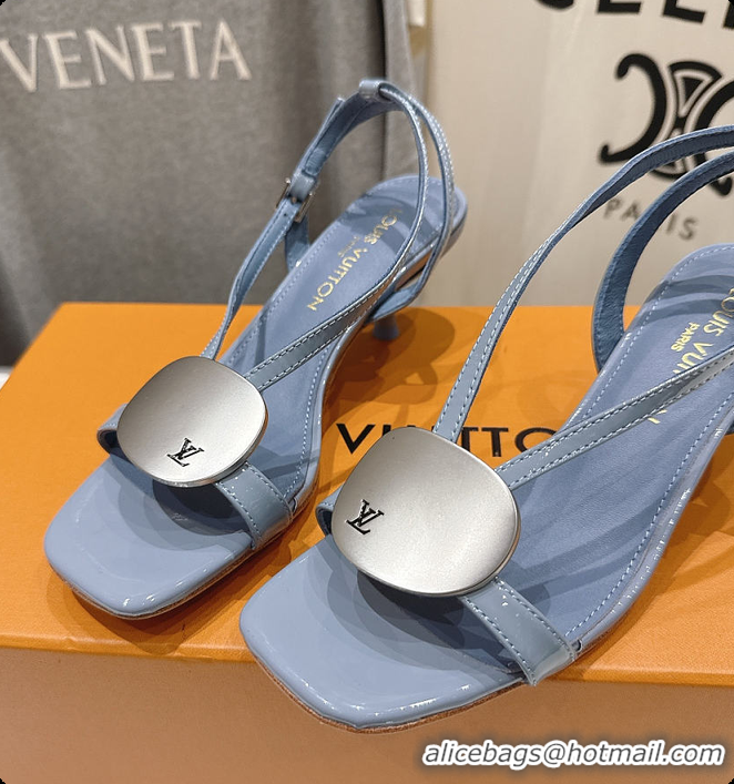 Good Product Louis Vuitton LV Treasure Sandal Bleu Ciel 60701013