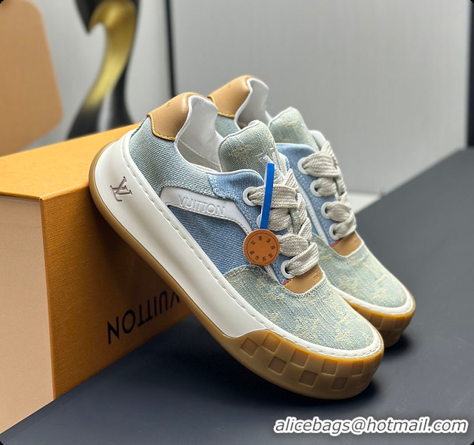 Most Popular Louis Vuitton LV Tilted Sneaker Blue Denim 60701015