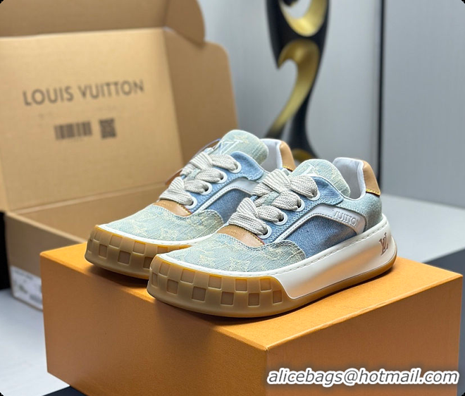 Most Popular Louis Vuitton LV Tilted Sneaker Blue Denim 60701015