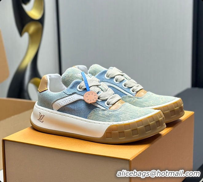 Most Popular Louis Vuitton LV Tilted Sneaker Blue Denim 60701015