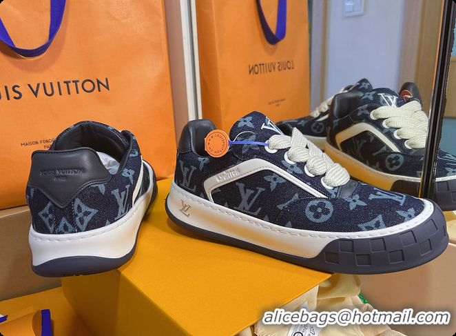 Low Cost Louis Vuitton LV Tilted Sneaker Indigo Blue 60701017
