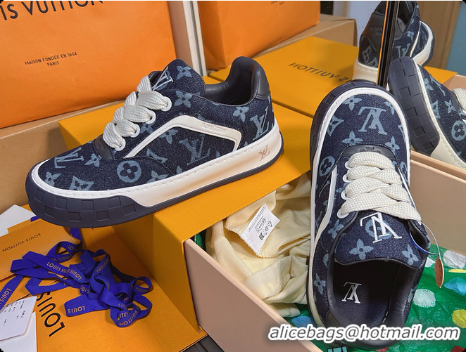 Low Cost Louis Vuitton LV Tilted Sneaker Indigo Blue 60701017