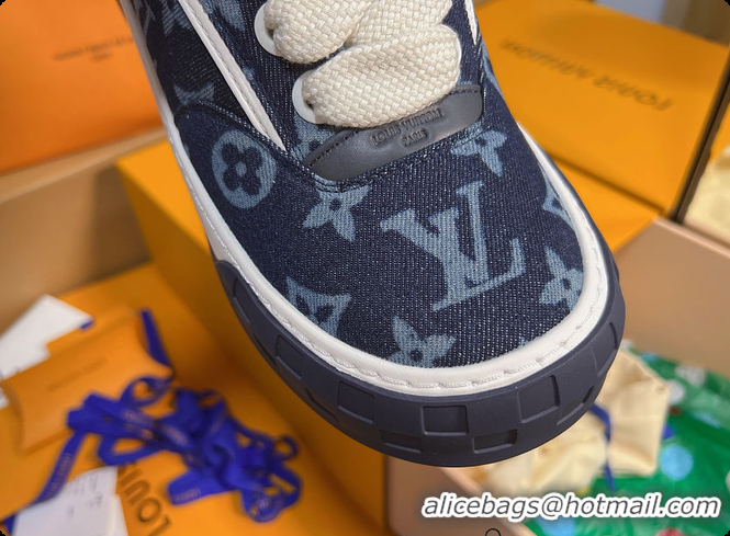 Low Cost Louis Vuitton LV Tilted Sneaker Indigo Blue 60701017