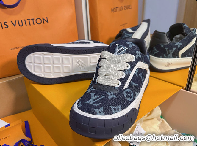 Low Cost Louis Vuitton LV Tilted Sneaker Indigo Blue 60701017