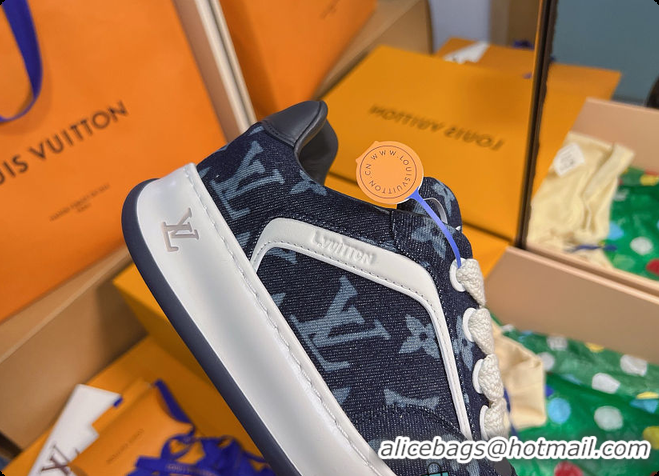 Low Cost Louis Vuitton LV Tilted Sneaker Indigo Blue 60701017