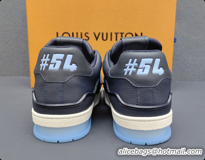 Classic Hot Louis Vuitton LV Trainer Sneaker Indigo Blue 60701018