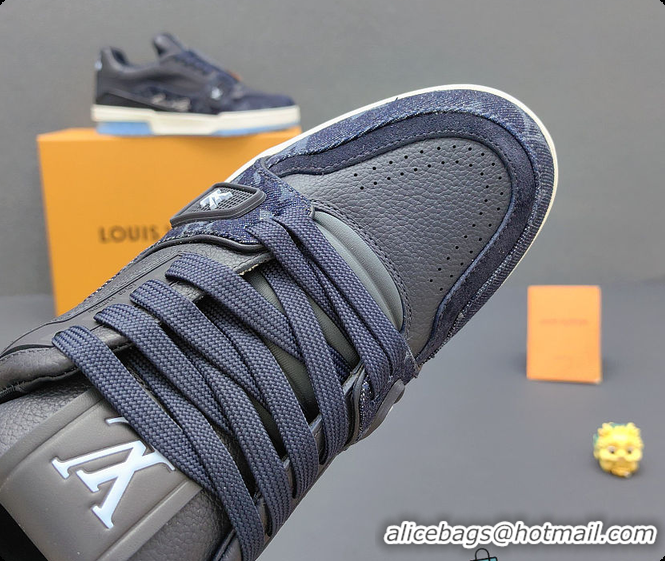 Classic Hot Louis Vuitton LV Trainer Sneaker Indigo Blue 60701018
