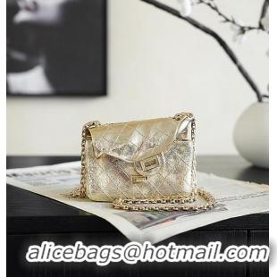 New Cheap Chanel Small 2.55 MINAUDIERE Gold-Tone Metal AS2315 Gold Spring Summer 2026