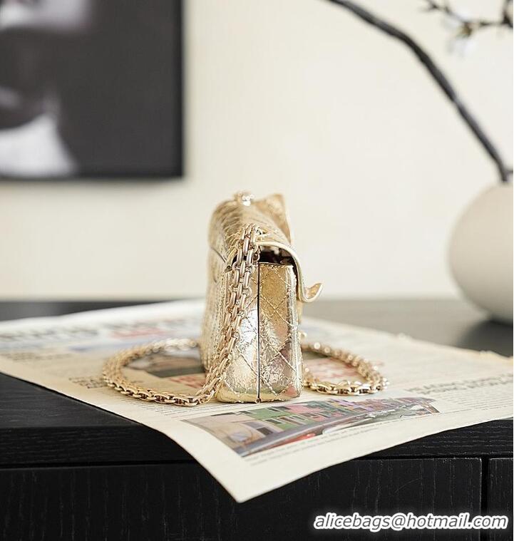 New Cheap Chanel Small 2.55 MINAUDIERE Gold-Tone Metal AS2315 Gold Spring Summer 2026