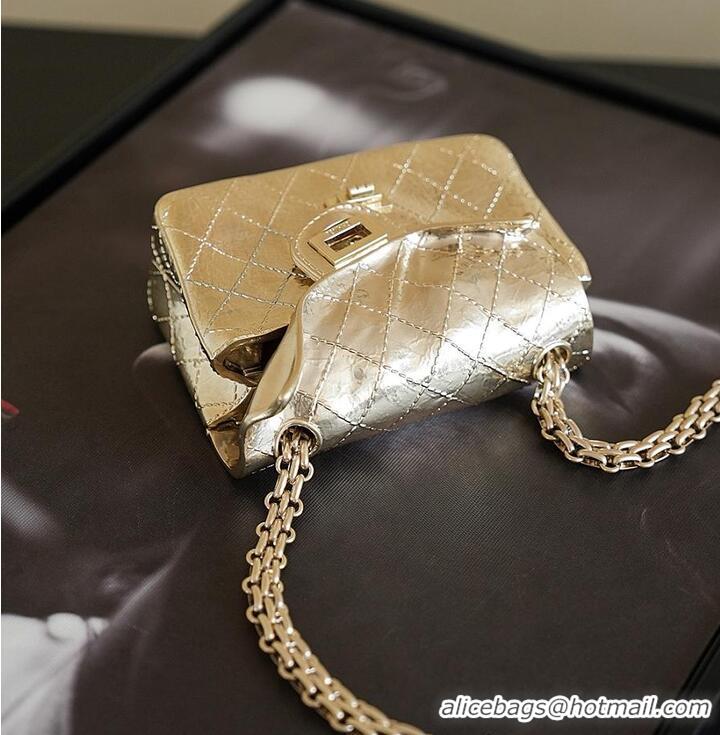 New Cheap Chanel Small 2.55 MINAUDIERE Gold-Tone Metal AS2315 Gold Spring Summer 2026