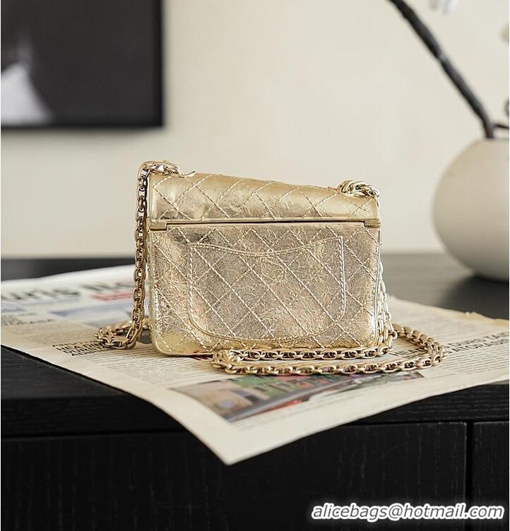 New Cheap Chanel Small 2.55 MINAUDIERE Gold-Tone Metal AS2315 Gold Spring Summer 2026