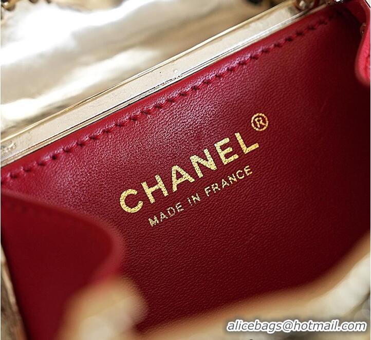 New Cheap Chanel Small 2.55 MINAUDIERE Gold-Tone Metal AS2315 Gold Spring Summer 2026