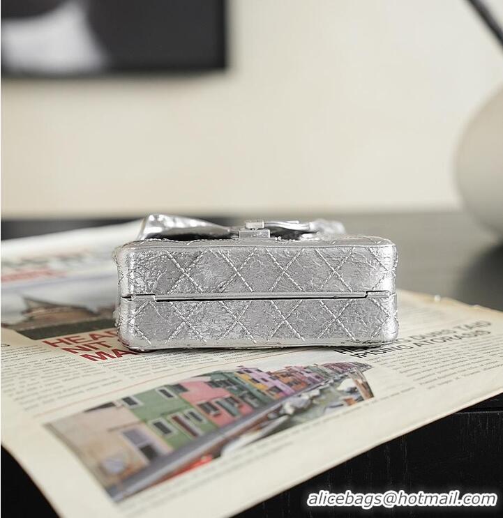 Buy Grade Chanel Small 2.55 MINAUDIERE Silver-Tone Metal AS2315 Silver Spring Summer 2026