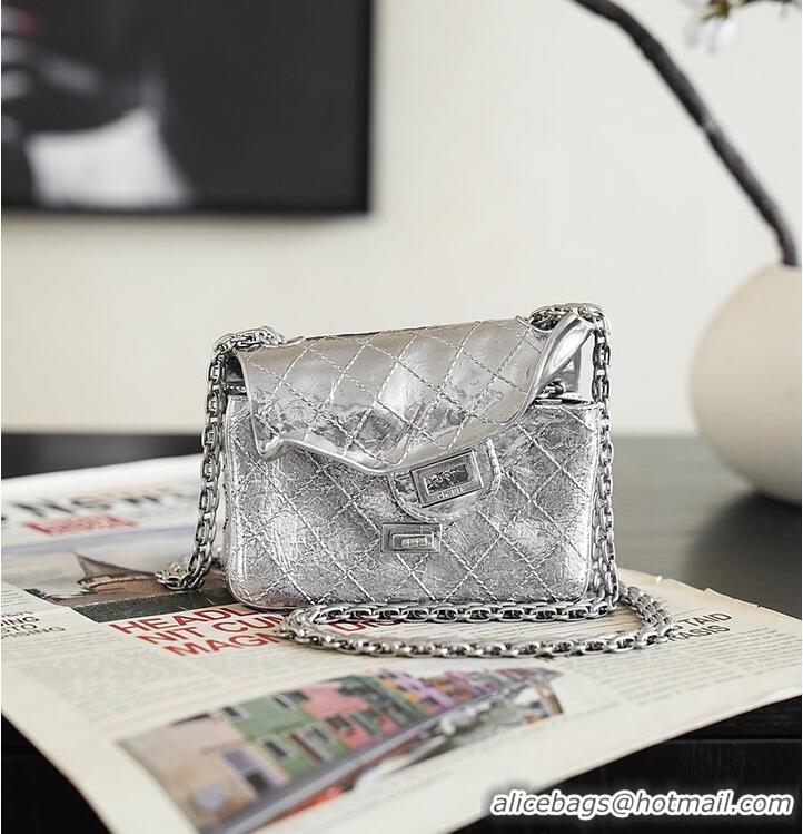 Buy Grade Chanel Small 2.55 MINAUDIERE Silver-Tone Metal AS2315 Silver Spring Summer 2026