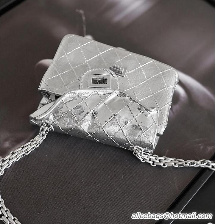 Buy Grade Chanel Small 2.55 MINAUDIERE Silver-Tone Metal AS2315 Silver Spring Summer 2026