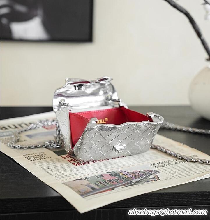 Buy Grade Chanel Small 2.55 MINAUDIERE Silver-Tone Metal AS2315 Silver Spring Summer 2026