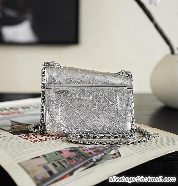 Buy Grade Chanel Small 2.55 MINAUDIERE Silver-Tone Metal AS2315 Silver Spring Summer 2026