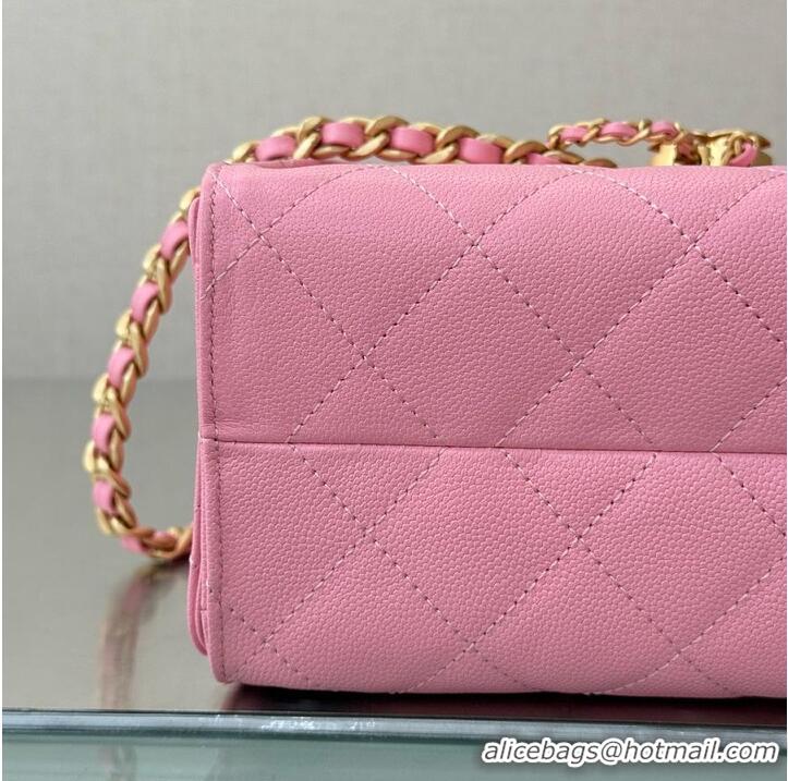 Top Grade Chanel 25 MINI HANDBAG Grained Calfskin & Gold-Tone Metal AS5631 Pink Spring Summer 2026