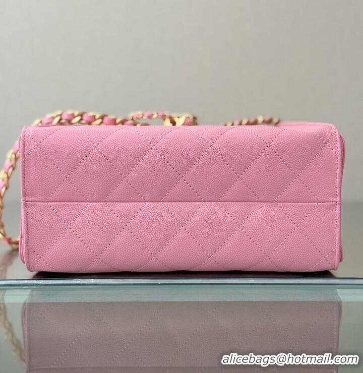 Top Grade Chanel 25 MINI HANDBAG Grained Calfskin & Gold-Tone Metal AS5631 Pink Spring Summer 2026