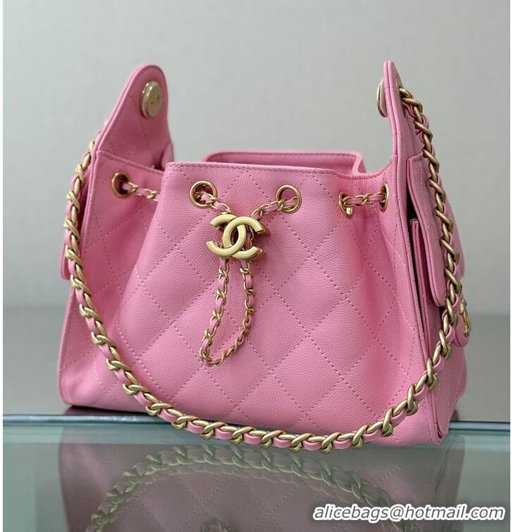 Top Grade Chanel 25 MINI HANDBAG Grained Calfskin & Gold-Tone Metal AS5631 Pink Spring Summer 2026