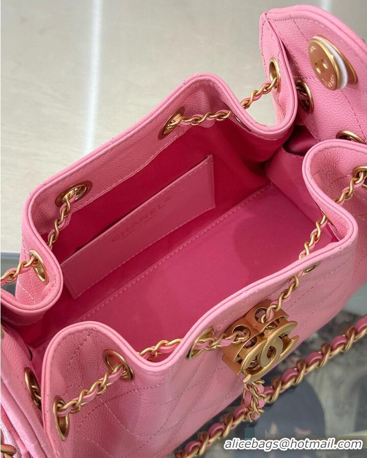 Top Grade Chanel 25 MINI HANDBAG Grained Calfskin & Gold-Tone Metal AS5631 Pink Spring Summer 2026