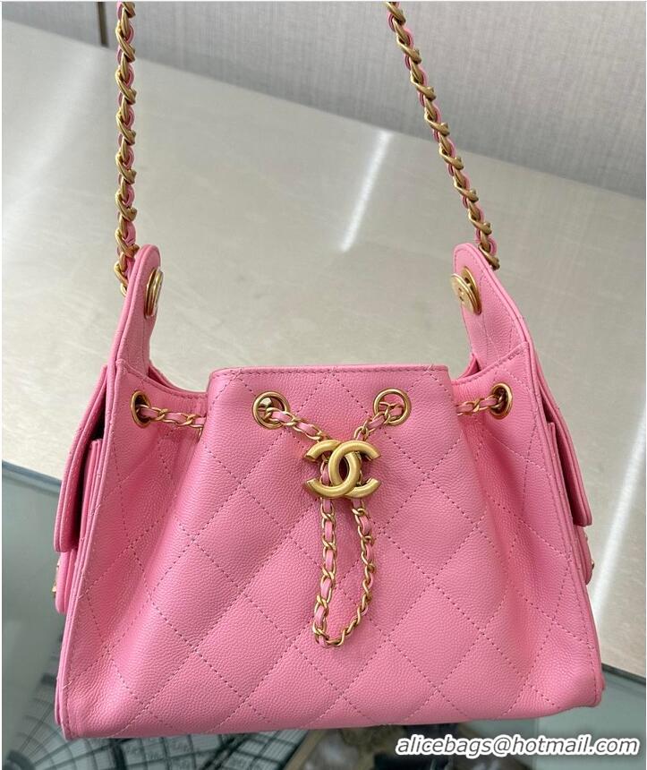 Top Grade Chanel 25 MINI HANDBAG Grained Calfskin & Gold-Tone Metal AS5631 Pink Spring Summer 2026