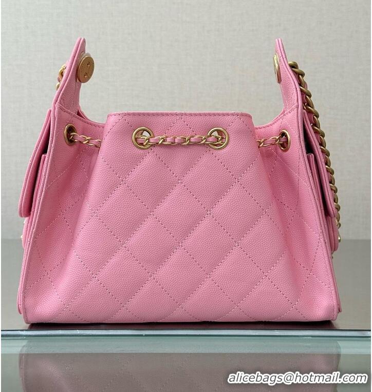 Top Grade Chanel 25 MINI HANDBAG Grained Calfskin & Gold-Tone Metal AS5631 Pink Spring Summer 2026