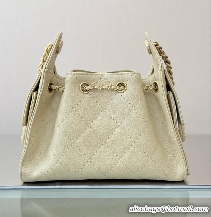 Well Crafted Chanel 25 MINI HANDBAG Grained Calfskin & Gold-Tone Metal AS5631 Beige Spring Summer 2026