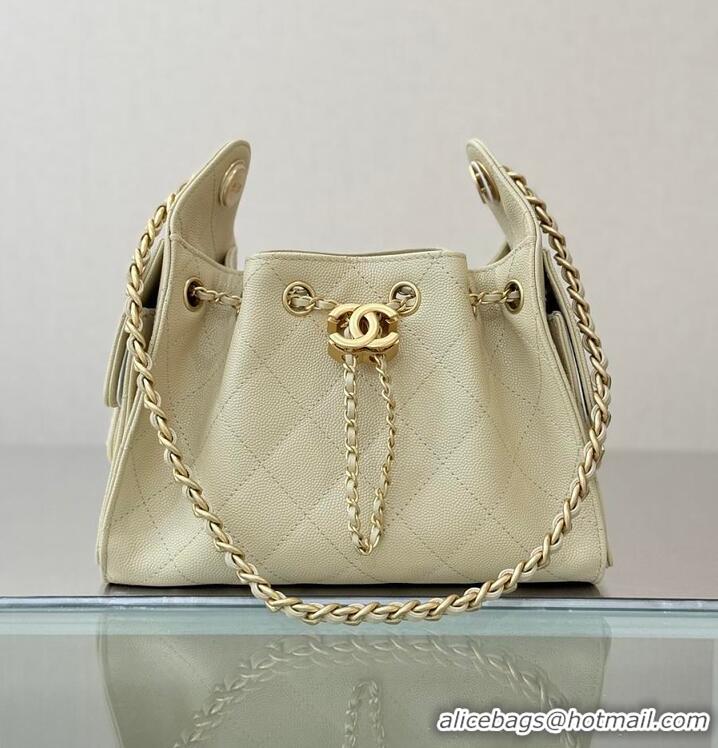 Well Crafted Chanel 25 MINI HANDBAG Grained Calfskin & Gold-Tone Metal AS5631 Beige Spring Summer 2026