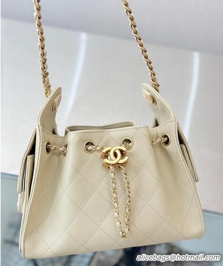 Well Crafted Chanel 25 MINI HANDBAG Grained Calfskin & Gold-Tone Metal AS5631 Beige Spring Summer 2026