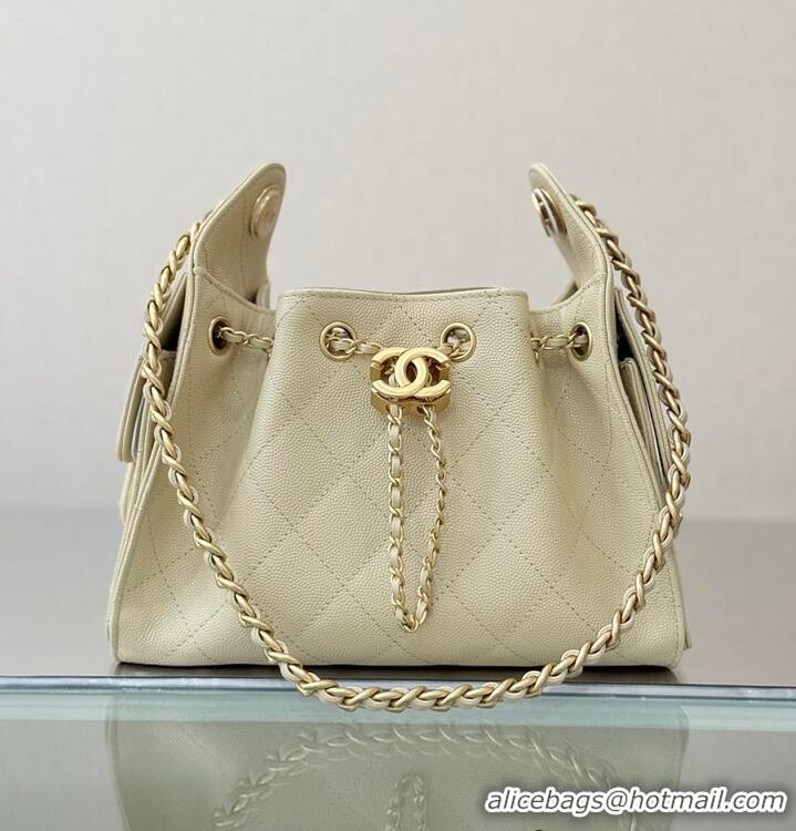 Well Crafted Chanel 25 MINI HANDBAG Grained Calfskin & Gold-Tone Metal AS5631 Beige Spring Summer 2026