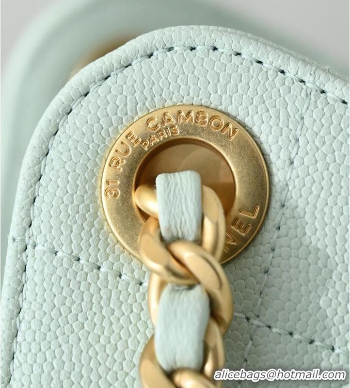 Best Product Chanel 25 MINI HANDBAG Grained Calfskin & Gold-Tone Metal AS5631 Light Green Spring Summer 2026