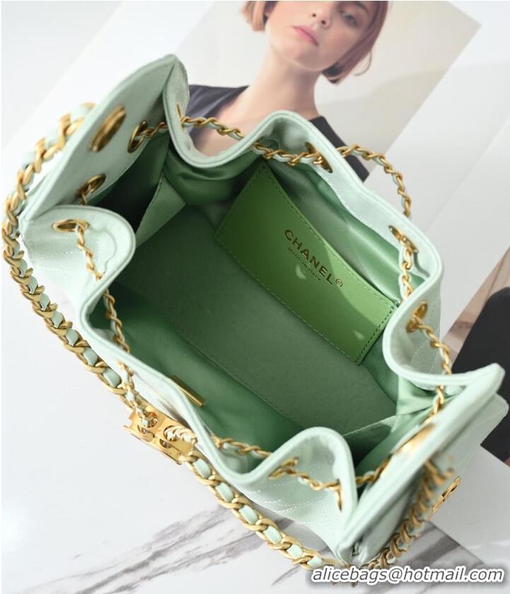 Best Product Chanel 25 MINI HANDBAG Grained Calfskin & Gold-Tone Metal AS5631 Light Green Spring Summer 2026