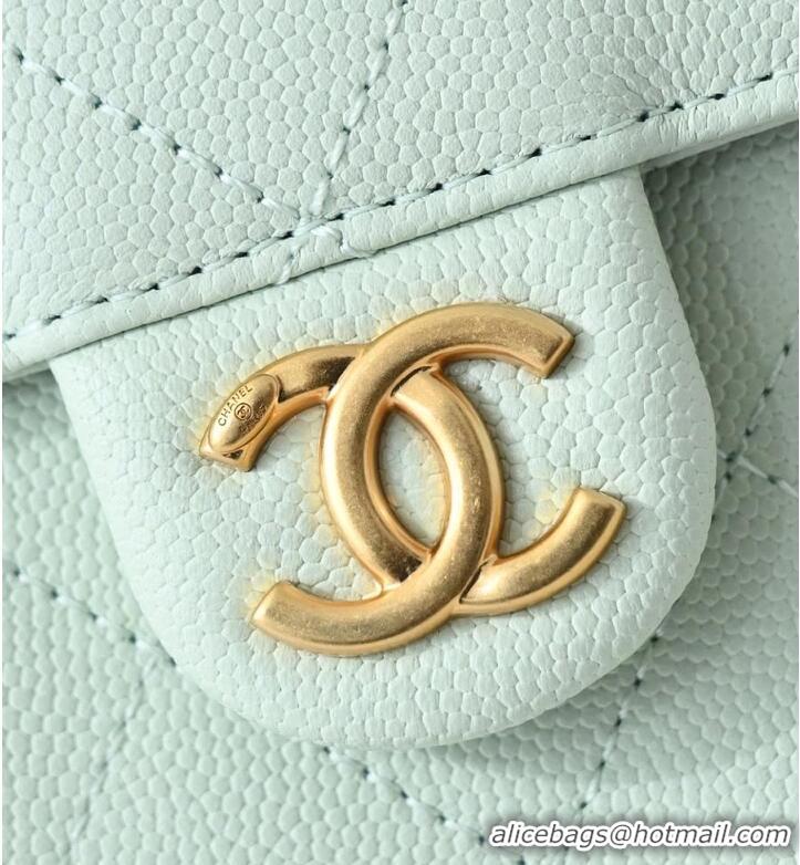 Best Product Chanel 25 MINI HANDBAG Grained Calfskin & Gold-Tone Metal AS5631 Light Green Spring Summer 2026
