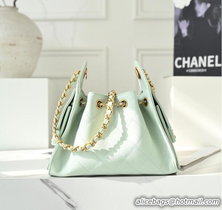 Best Product Chanel 25 MINI HANDBAG Grained Calfskin & Gold-Tone Metal AS5631 Light Green Spring Summer 2026