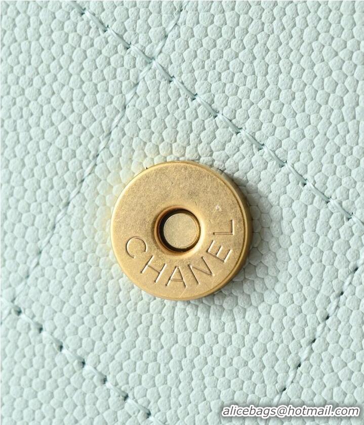 Best Product Chanel 25 MINI HANDBAG Grained Calfskin & Gold-Tone Metal AS5631 Light Green Spring Summer 2026