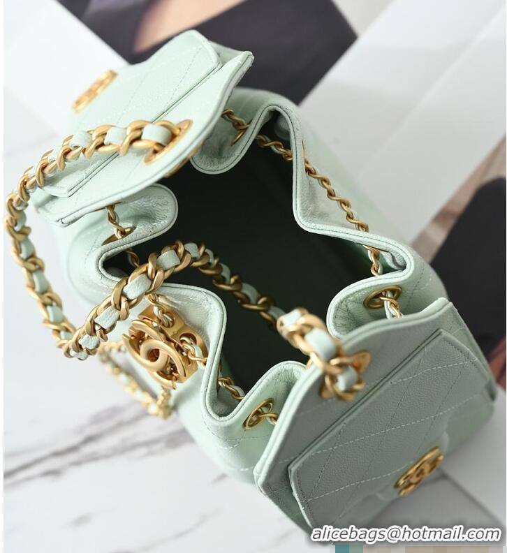 Best Product Chanel 25 MINI HANDBAG Grained Calfskin & Gold-Tone Metal AS5631 Light Green Spring Summer 2026