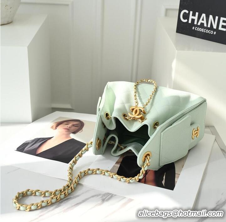 Best Product Chanel 25 MINI HANDBAG Grained Calfskin & Gold-Tone Metal AS5631 Light Green Spring Summer 2026