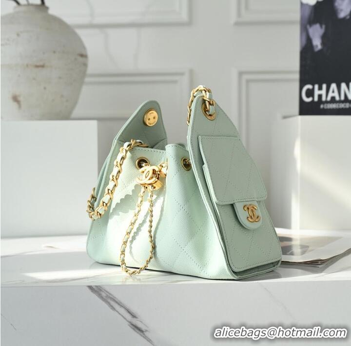 Best Product Chanel 25 MINI HANDBAG Grained Calfskin & Gold-Tone Metal AS5631 Light Green Spring Summer 2026