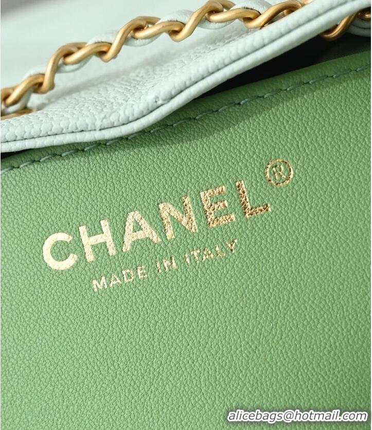 Best Product Chanel 25 MINI HANDBAG Grained Calfskin & Gold-Tone Metal AS5631 Light Green Spring Summer 2026