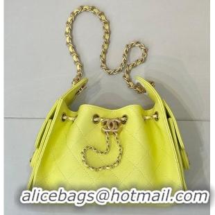 Promotional Chanel 25 Mini Handbag Grained Calfskin & Gold-Tone Metal Neon AS5631 Yellow Spring Summer 2026