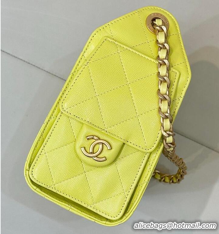 Promotional Chanel 25 Mini Handbag Grained Calfskin & Gold-Tone Metal Neon AS5631 Yellow Spring Summer 2026