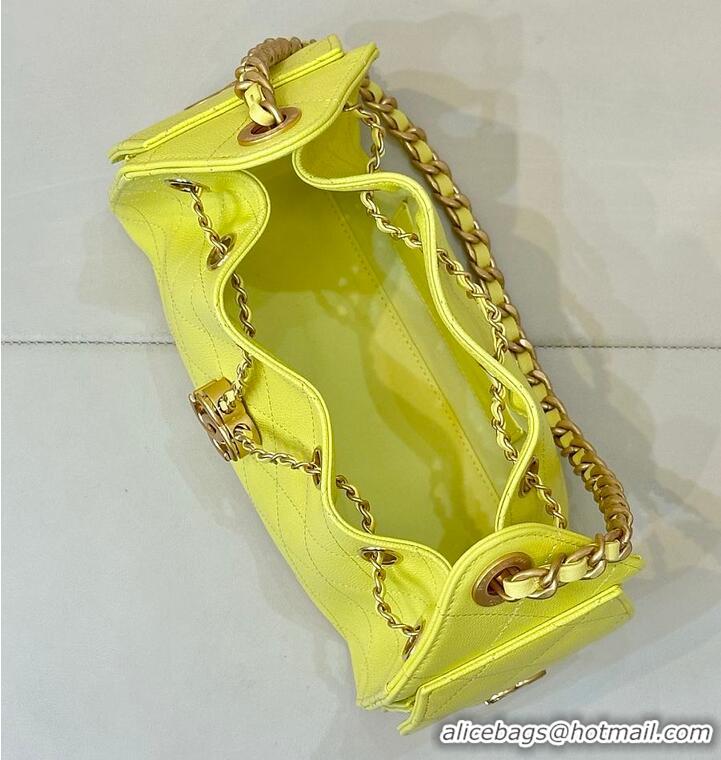 Promotional Chanel 25 Mini Handbag Grained Calfskin & Gold-Tone Metal Neon AS5631 Yellow Spring Summer 2026