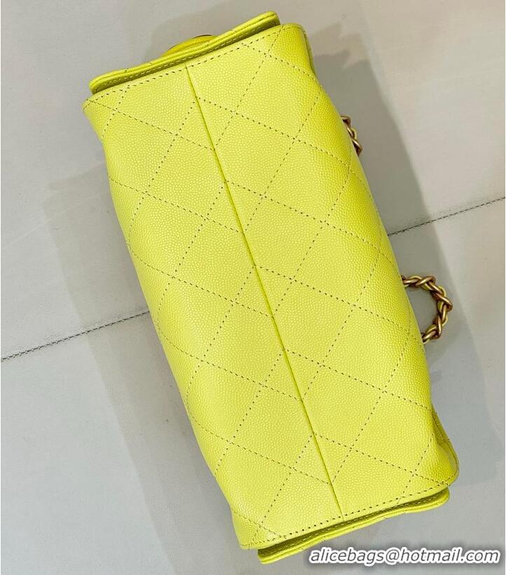 Promotional Chanel 25 Mini Handbag Grained Calfskin & Gold-Tone Metal Neon AS5631 Yellow Spring Summer 2026