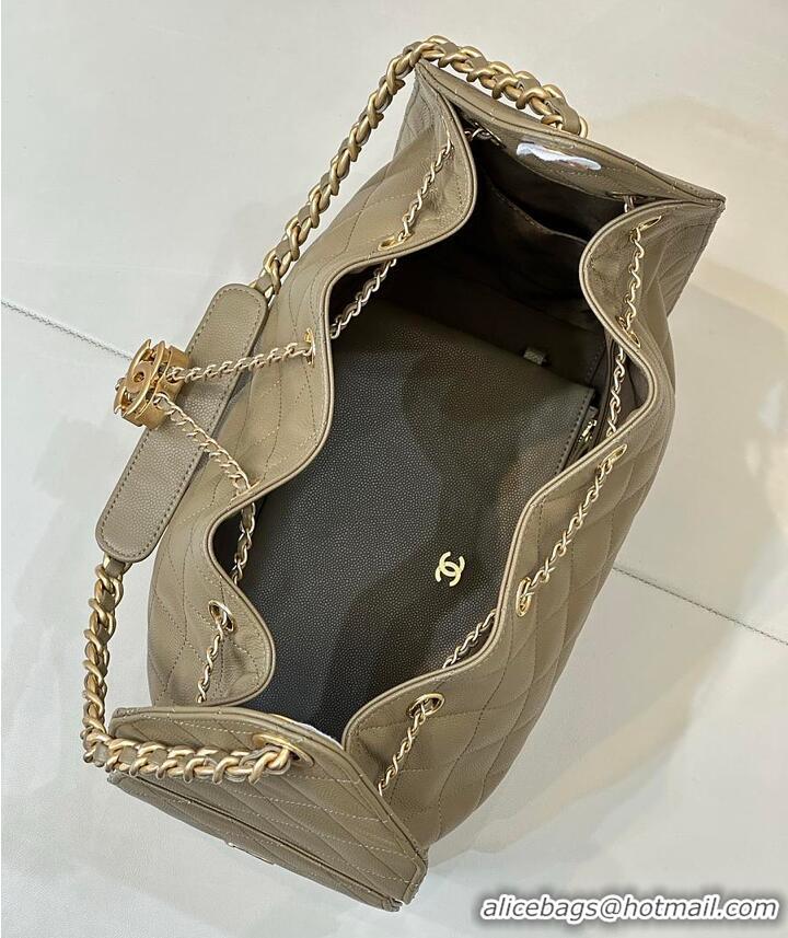 Super Quality Chanel 25 Medium Handbag Grained Calfskin & Gold-Tone Metal AS5311 Dark Khaki 2026