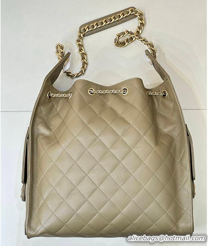 Super Quality Chanel 25 Medium Handbag Grained Calfskin & Gold-Tone Metal AS5311 Dark Khaki 2026