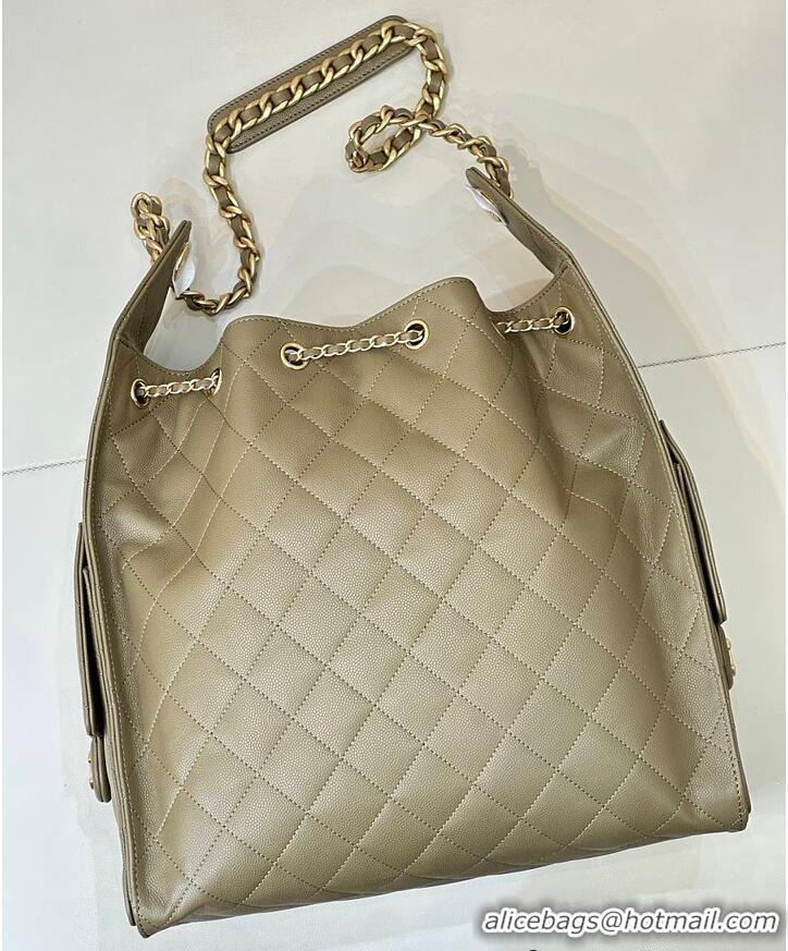 Super Quality Chanel 25 Medium Handbag Grained Calfskin & Gold-Tone Metal AS5311 Dark Khaki 2026